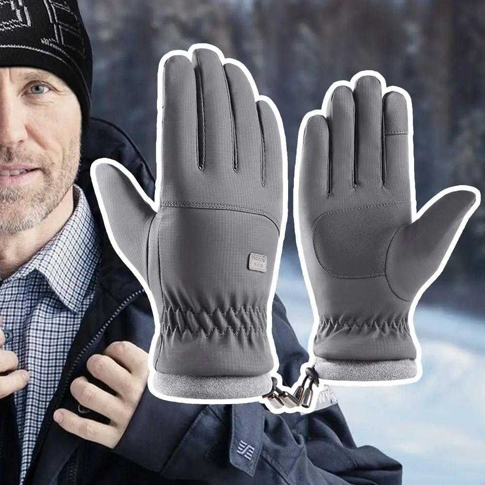 Waterproof Full Finger Gloves Warm TouchScreen Mittens Soft Riding Protective Mittens  Motorcycle
