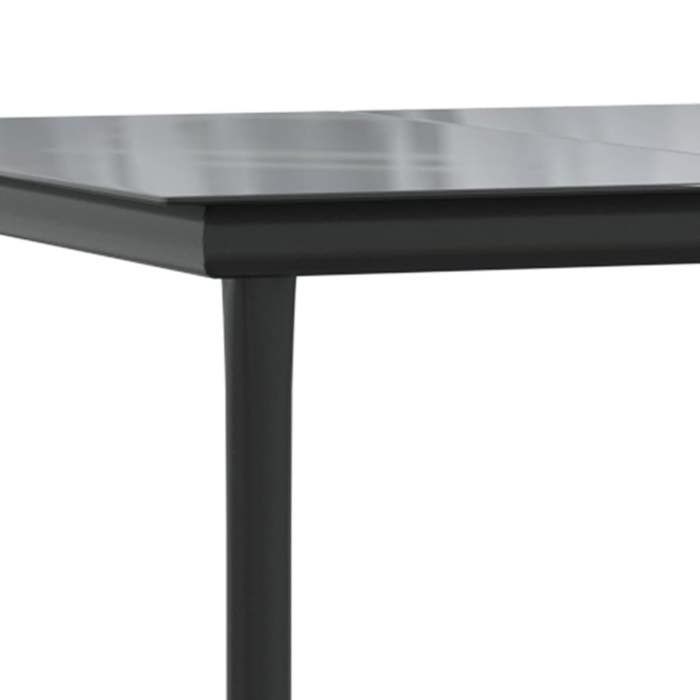 VidaXL Ensemble à manger de jardin coussins 5pcs Noir Résine tressée, ensemble de salle à manger, ensemble de salle à manger 3185096