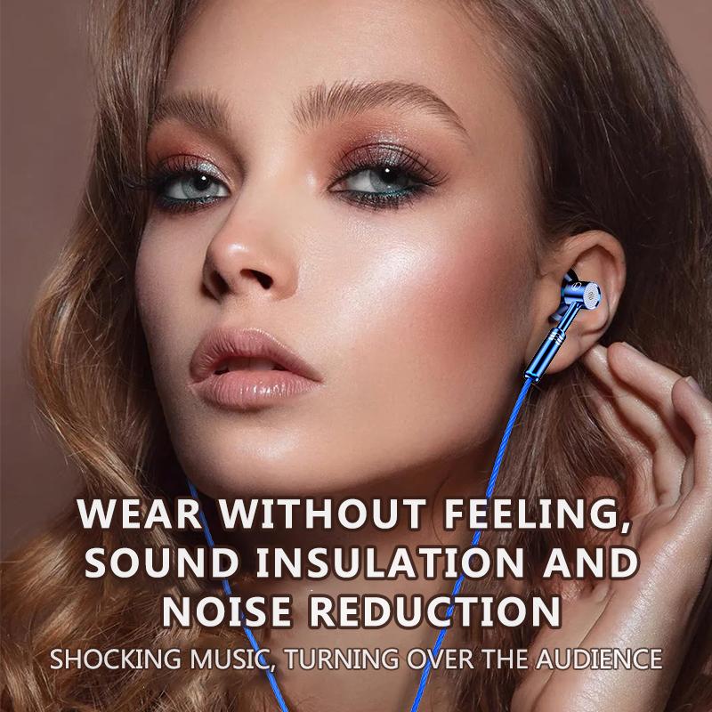 NEW 9D Surround Sound Earphones Metal Type C&3.5mm Headset In-ear Gamer Headphones Wired Control Earbuds for Samsung With HD Mic