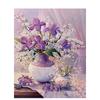 Diamond Painting Flowers Full Drill Round Diamond Embroidery Purple Lavender Picture Of Rhinestones Home Decor
