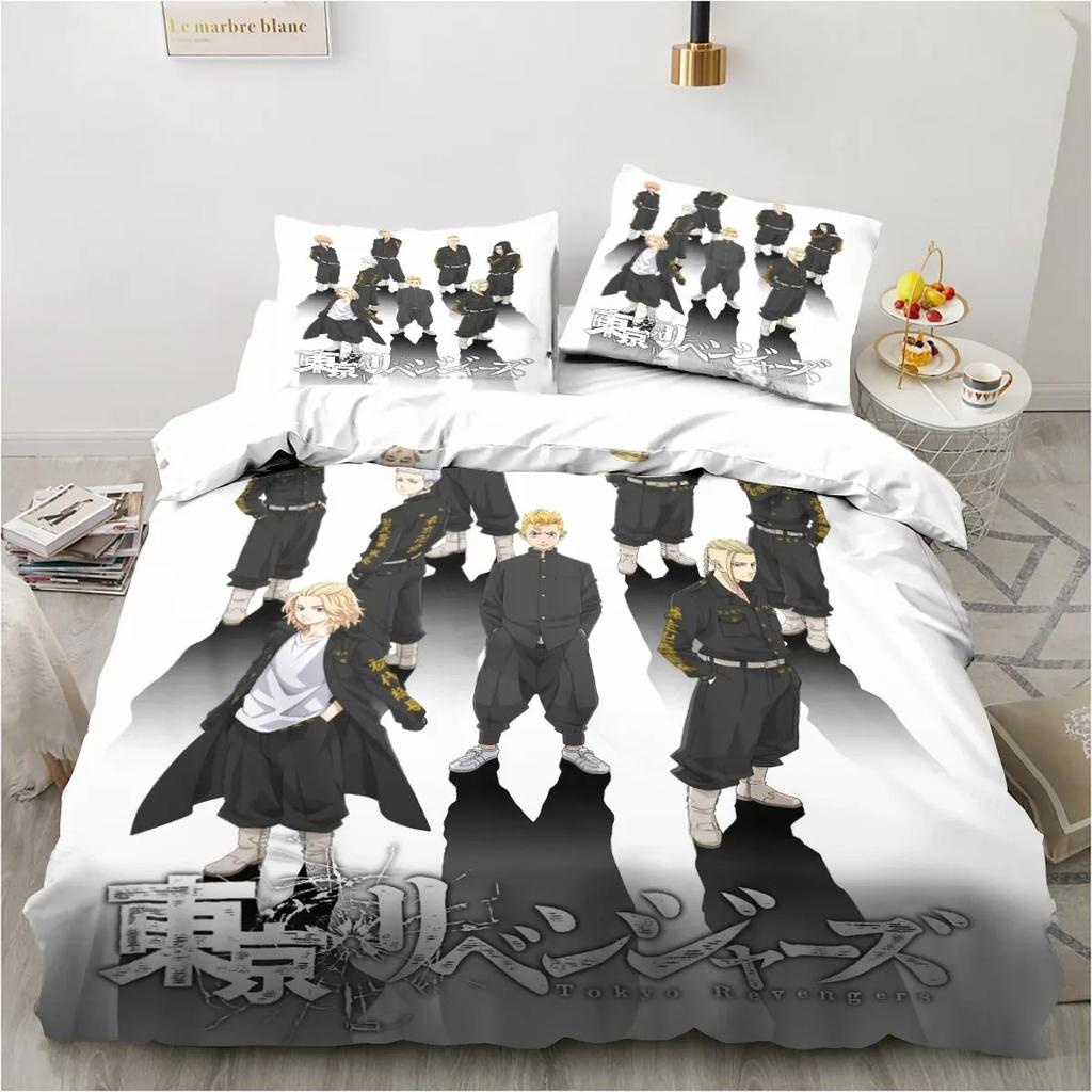 Anime Tokyo Revengers Ryuguuji Ken Sano Manjiro Duvet Cover Cartoon Bedding Sets Bed Set Quilt Comforter Covers Home Textiles