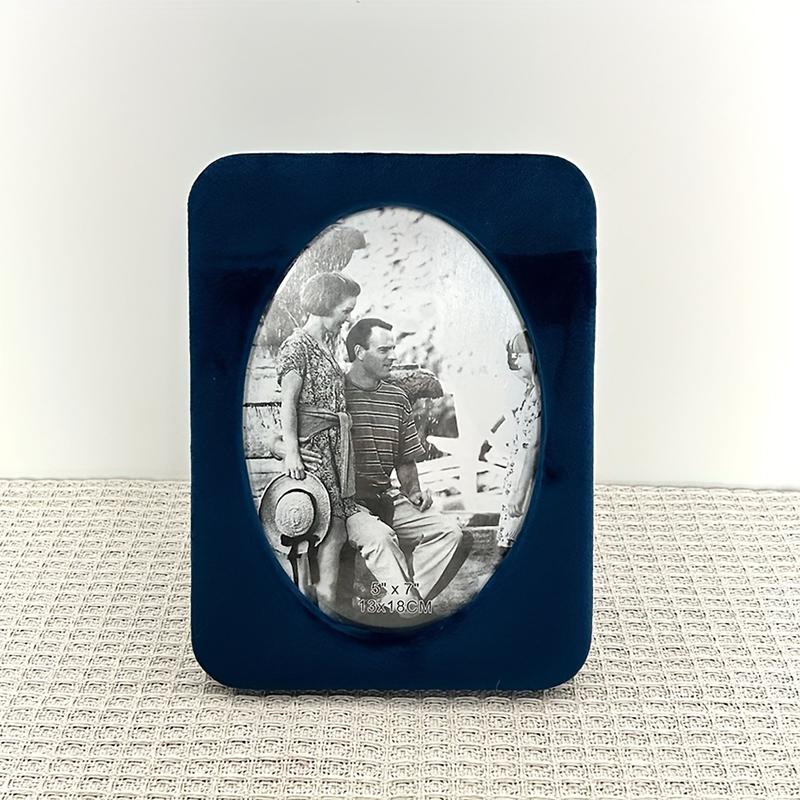 1PC Velvet Luxury Tabletop Velvet Frame Elegant Photo Display 3D High-end Luxury Modern 20x15cm