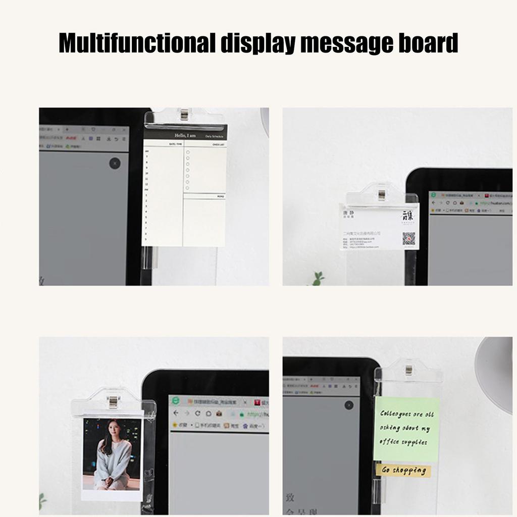 Computer-Monitor-Memoboard mit Handyhalter Klare Computer-Seitenwand Memo Kreative Monitor-Seitenwand für Büro Zuhause