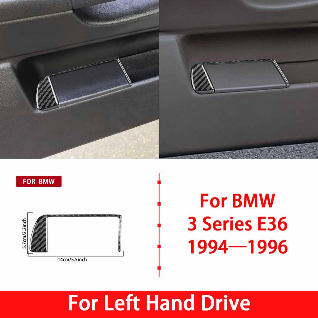For BMW 3 Series E36 1994 1995 1996 Car Accessories Carbon Fiber Copilot Strip Air Vent Gear Shift Panel Interior Trim Sticker