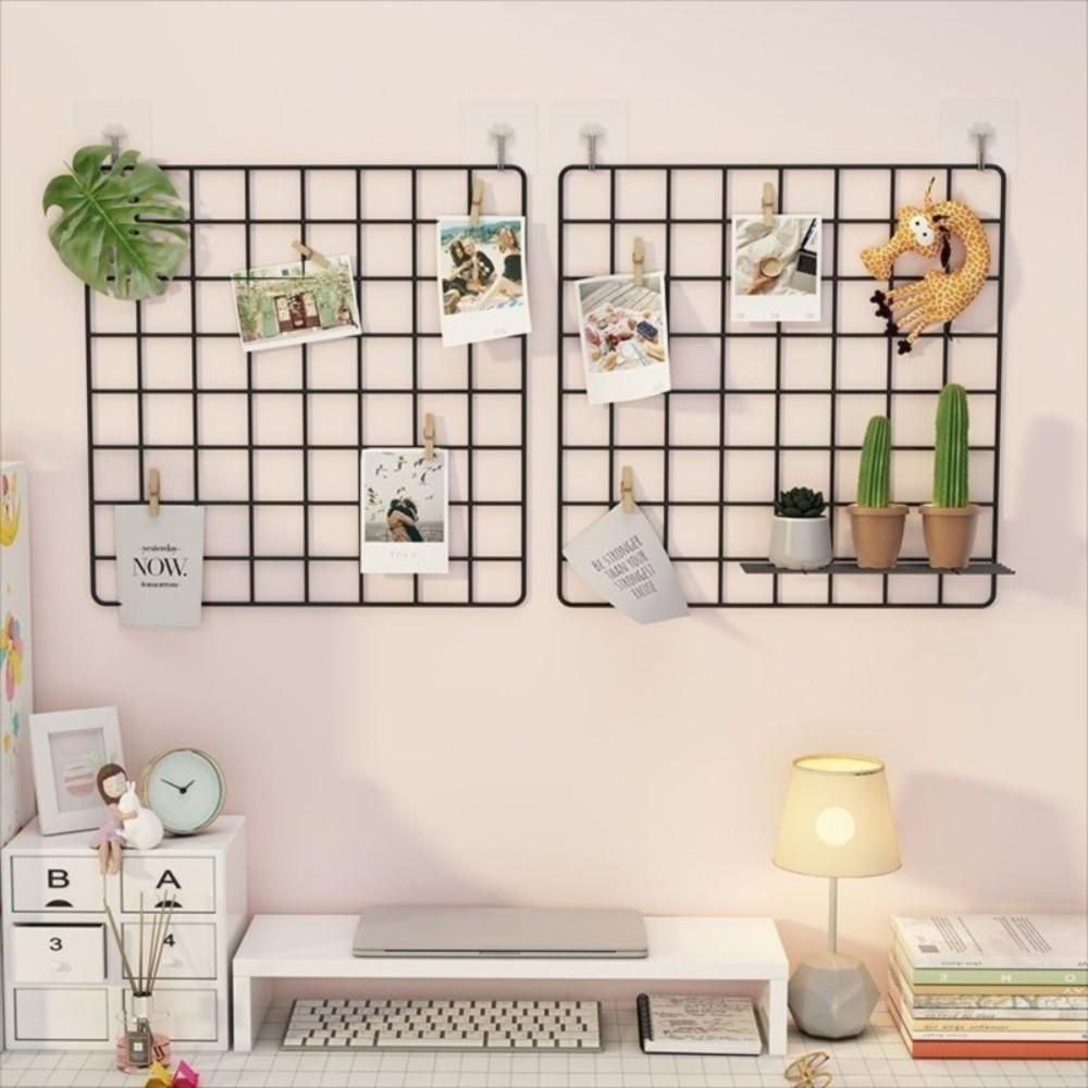 Black Wire Mesh Panel Detachable Rust-resistant Photo Wall Grid Shelf Metal Pet Playpen Panel
