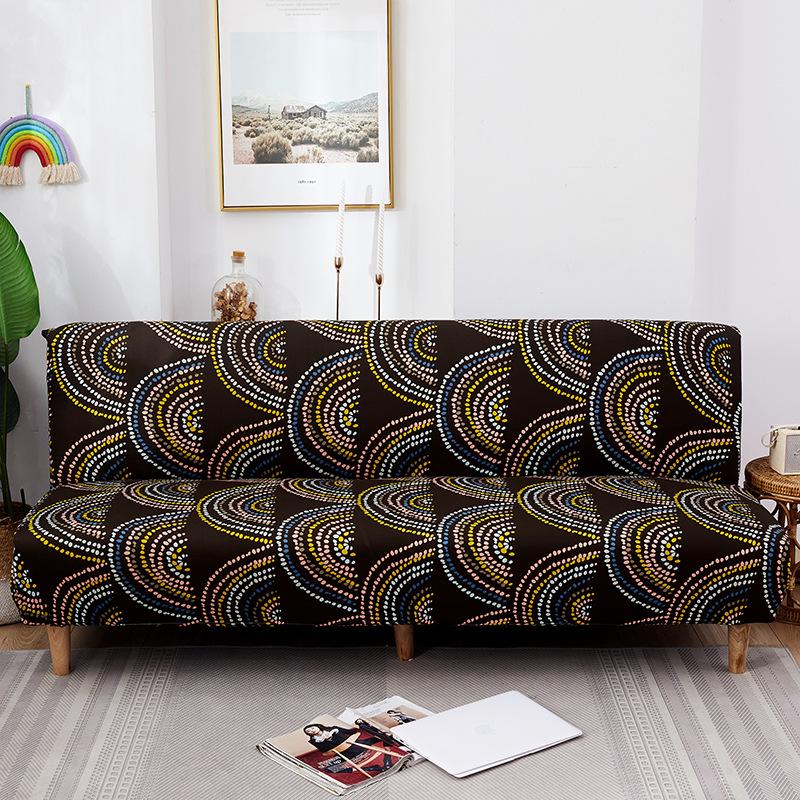 Universal Printed Sofa Cover for Armless Folding Sofas