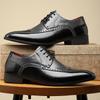 New Shoes for Men Leather Dress Shoes Fashion British Style Pointed Toe Business Casual Shoes