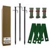 Heavy Duty Tree Stake Kit Metal Tree Stake With 3 Tree Straps And Ropes Tree Support Tools Leaning Trees Protection Stake Kit