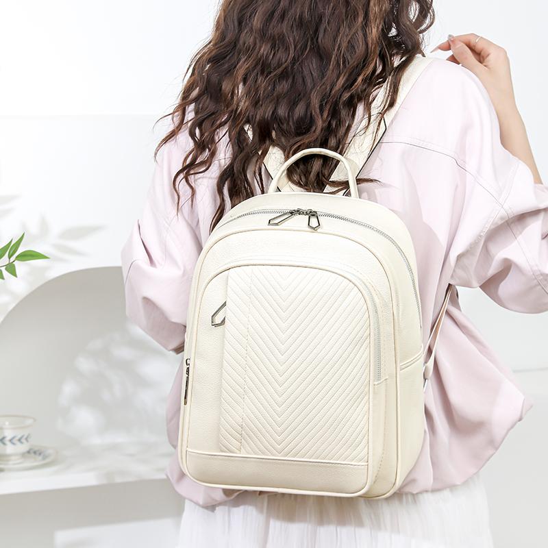 Stilvoller gesteppter Rucksack für Damen Modisches Design mit mehreren Taschen und verstellbaren Trägern