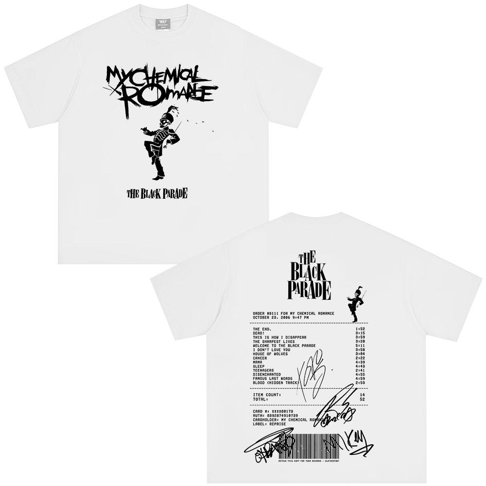 The Black Parade 2026 Tour Tshirts Rock Band My Chemical RoUnisexce Tshirt Unisexs Women Clothing Cotton Casual Y2K Top Streetwear