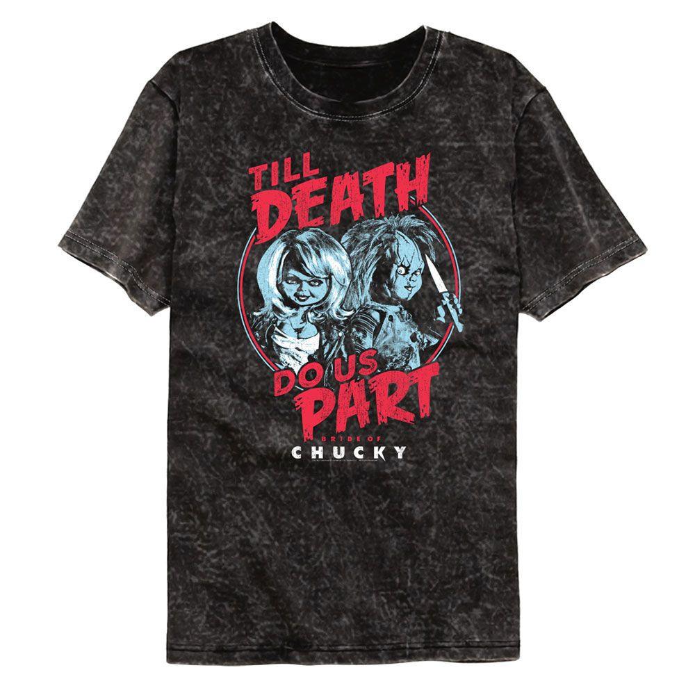 Chucky Till Death Black Colortone Mineral Wash Movie Shirt S