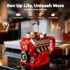 Stainless Steel Engine Coffee Mug Mechanical Travel Cup For Car Enthusiasts Men, Valentine's Birthday, Home Tea Whiskey Tumbler