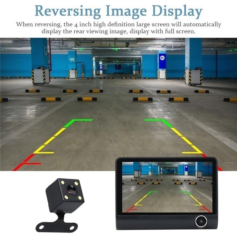 Night Vision Car DVR Camera Car Cameras Lens 4.0 Inch Dual Lens Camera 1080P Video Recorder Dash Camera DVR with 3 Camera