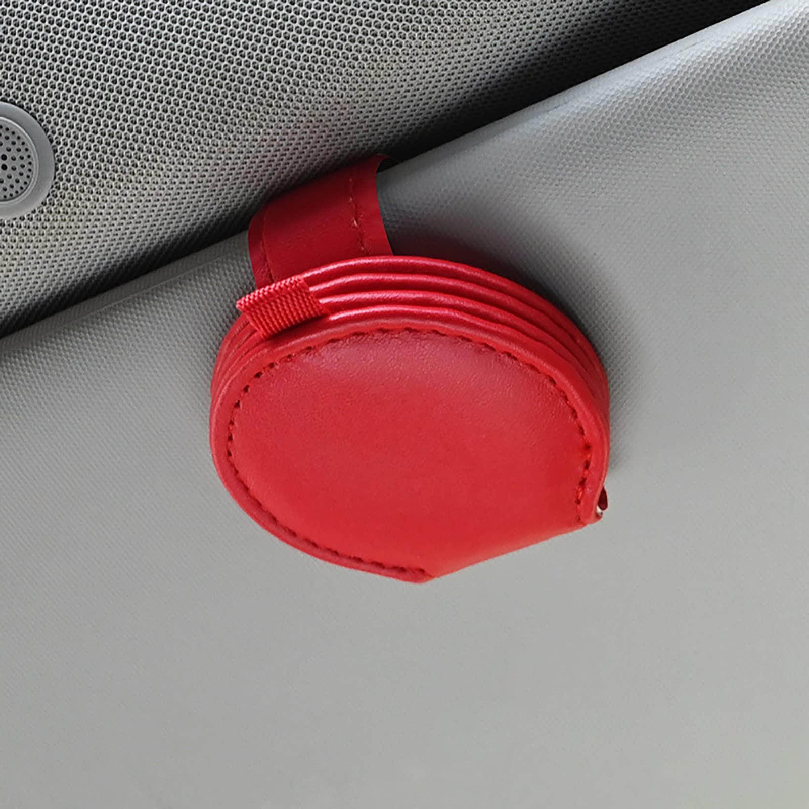 

Универсальный автомобильный козырек, держатель для солнцезащитных очков, зажим для автомобильных очков, многофункциональный автомобильный кронштейн One Size красный