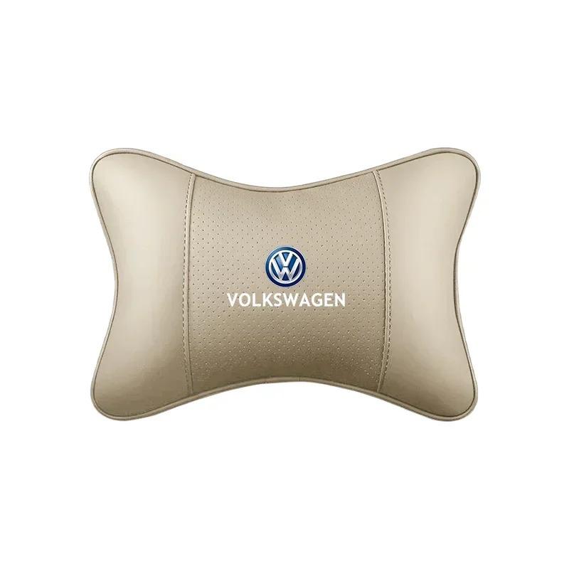1Pz Cuscino Poggiatesta per Auto Sedile Morbido per VW GTI Atlas Jetta Touareg Variant Golf Polo Taos Nivus Passat Tiguan Ar
