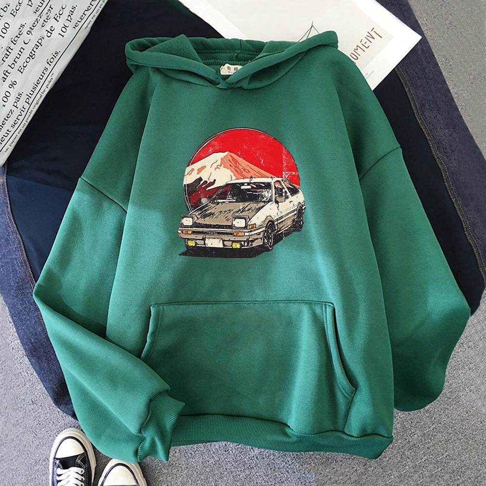 Drift Japanese Anime Hoody O-Neck Long Sleeve Sweatshirts JDM Car Clothes Men Women Moletom Tops