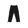 Solid Color Loose Straight Leg Casual Multi Pocket Cargo Pants Men Bottoms Black VN0008N6BLK