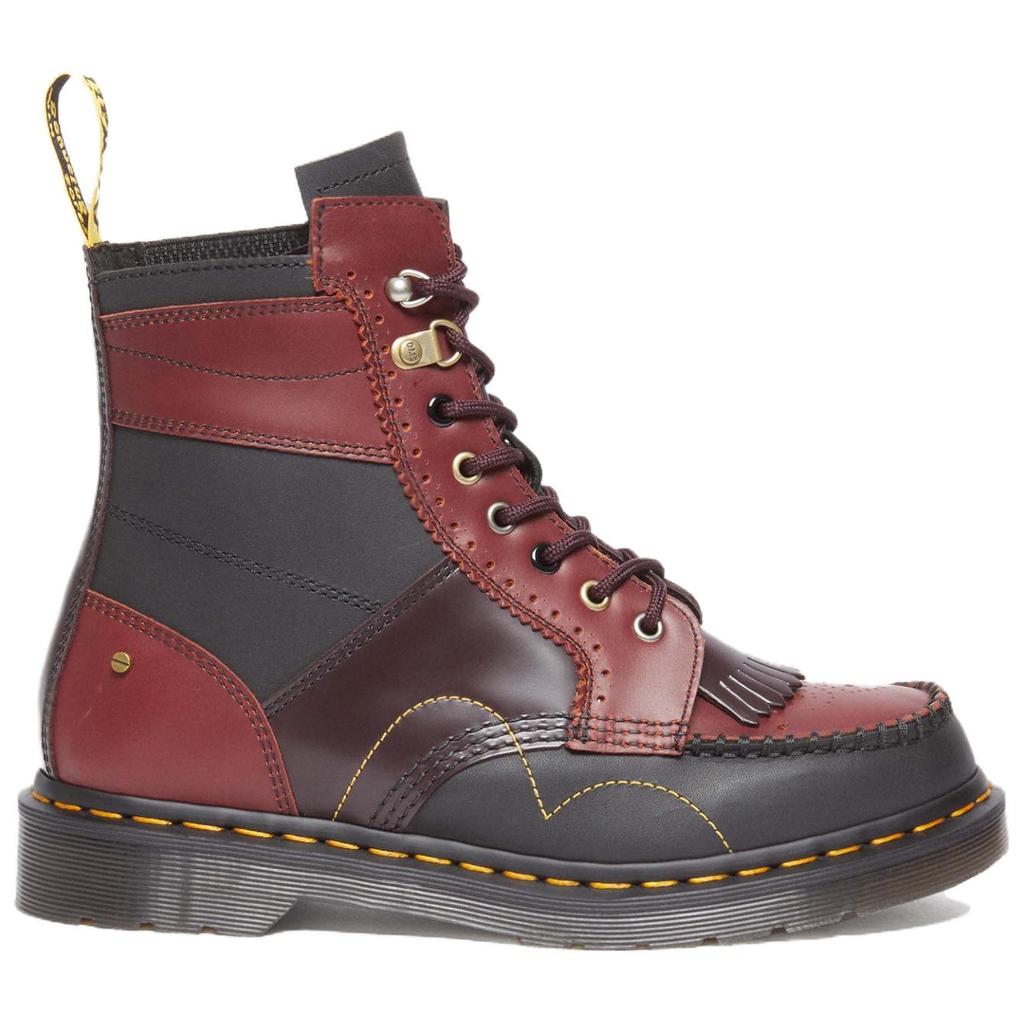 DR. Martens Leder Vintage Vielseitig Klassisch Mode Kurze Martin Stiefel Unisex Stiefel Schwarz Rot 31836146
