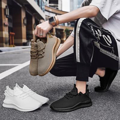 Plus Size Summer Flying Woven Breathable Men's Sneaker Stylish and Lightweight Running Men's Shoes