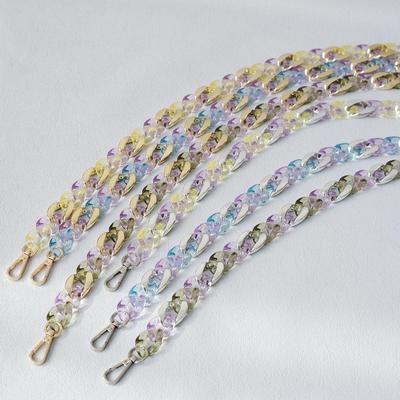 New Fashion Woman Handbag Accessory Chain Detachable Spring Contrast Transparent Bag Strap Crossbody Shoulder Chain Handle Chain