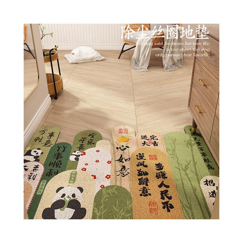 Neue Fußmatte für Eingangstüren im chinesischen Stil, Haustür, rutschfest, Seidenring-Fußmatte, Eingang, Schmutz abkratzen, Erde abreiben, waschbare Fußmatte