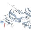 Mercedes-Benz C-Class C200 C260 206 Front Bumper Trim In Gloss Black