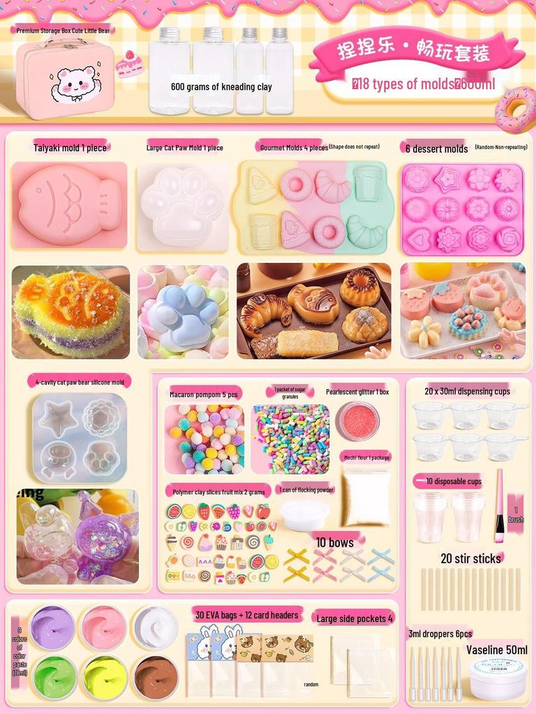 DIY Cat Paw Stress-Relief Silicone Craft Kit for Kids