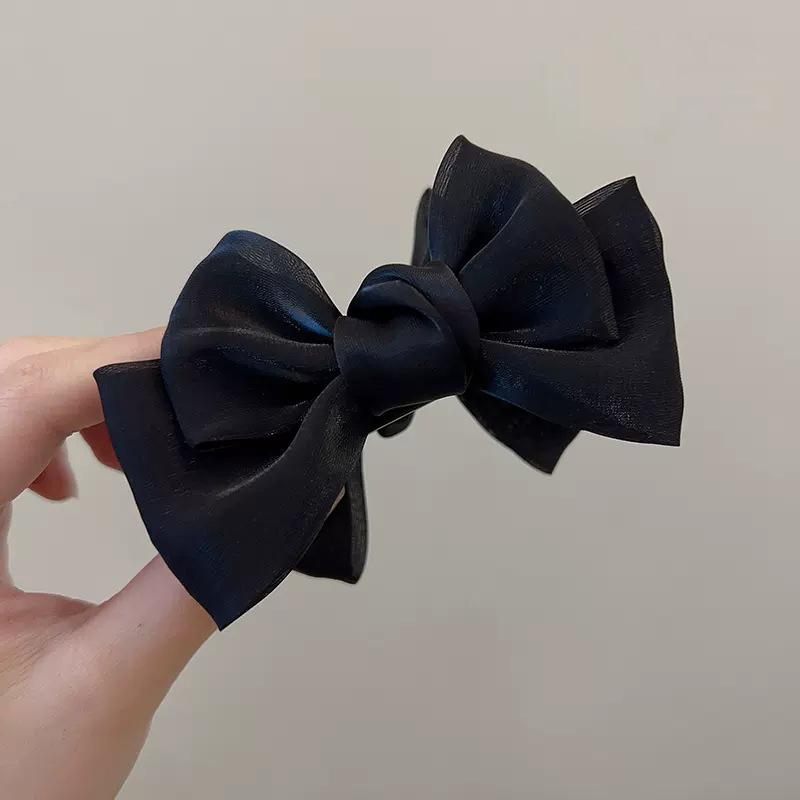 

New Elegant Bow Mesh Hair Clip for Women Korean Temperament Grip Clip Ponytail Braid Clip Fashion Girls Hair Accessories