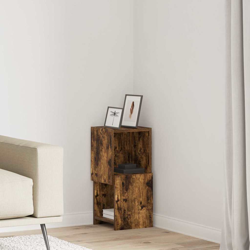 Corner Cabinet Smoked Oak 25.5 x 25 x 55 cm Particleboard