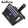 Baellerry Men's Korean Style Slim Card Holder: Multi-Card Slot, Driver's License Coin Purse with Simple Zipper Buckle