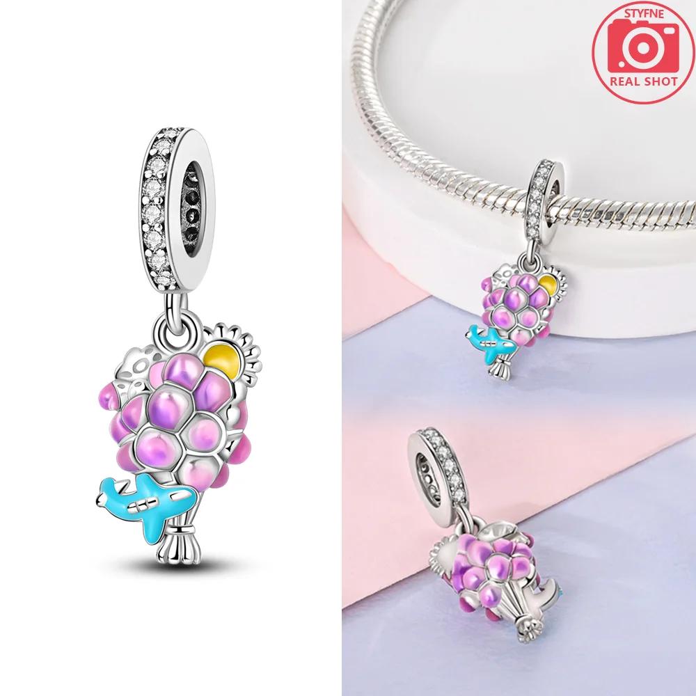 Charm Bead Charms Sunflower Christmas Snowman Purple Balloon Perfume Bottle Bead Charms Compatible With Bracelets copper Authentic Jewellery Women Diy