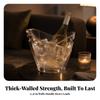 Ice Bucket Stable Flat Base, Clear Drink Bucket, Shatterproof, Beverage Tub, for
