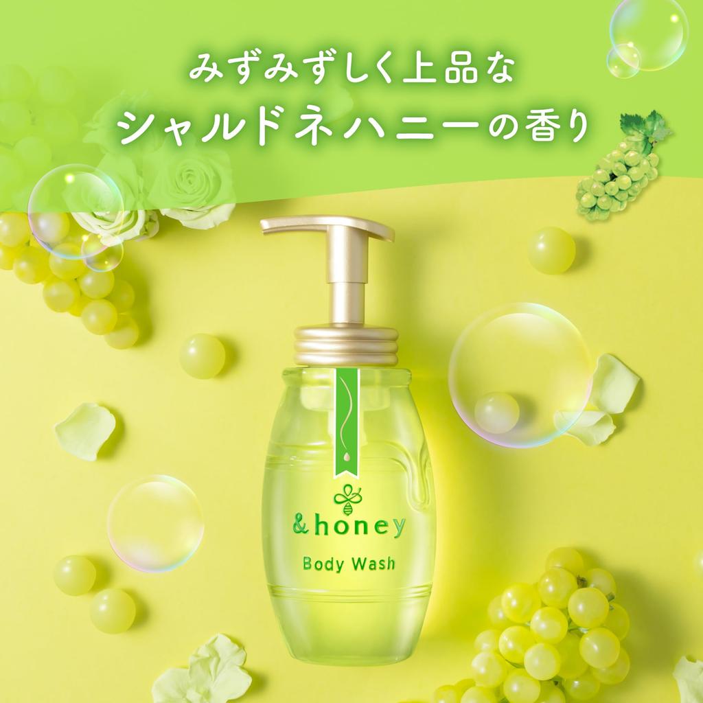 Pure Moist Foaming Body 500ml 440ml Refill Body Soap &honey Wash, Chardonnay, +