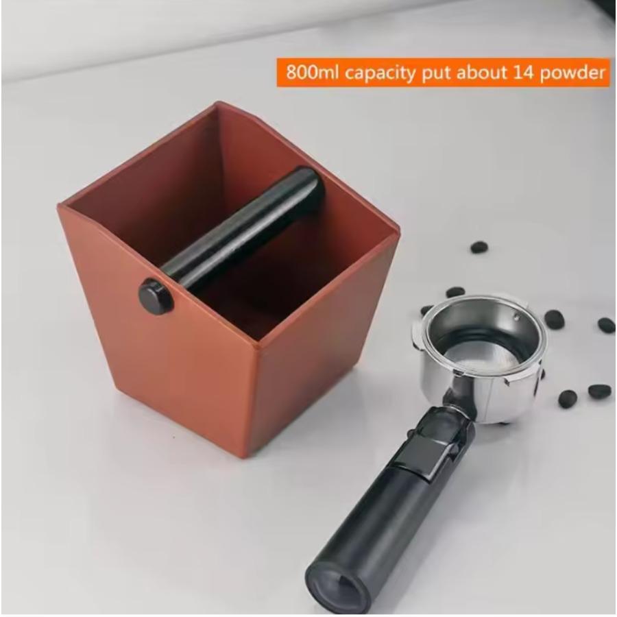 Coffee Knock Box Dump Bin Bucket 800ML Anti Slip Espresso Grounds Container Coffee Grind Bin Home Waste Bin Coffee Accessories