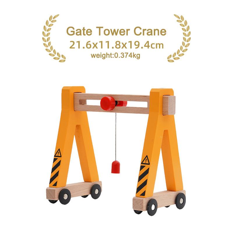 Wooden Track Accessories All Kinds Construction Tower Crane Toys Magnetic Building Compatible with All Brands Wooden Track Toys