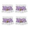 4Pcs Feminine Lace Bows Bells Wrist Jewelry Convertible To Anklet Fashion Accessory For Casual Or Prom Occasion