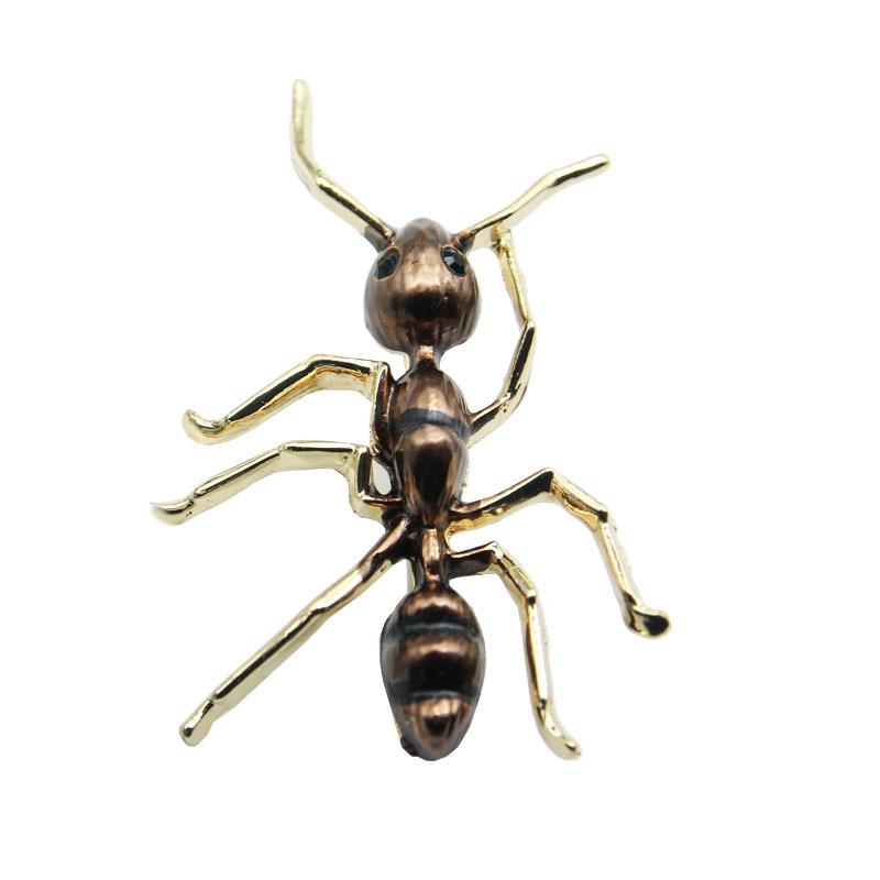 Ruan Hao Black & Yellow Two-Tone Drip Oil Ant Brooch – Versatile Unisex Insect Lapel Pin for Men & Women