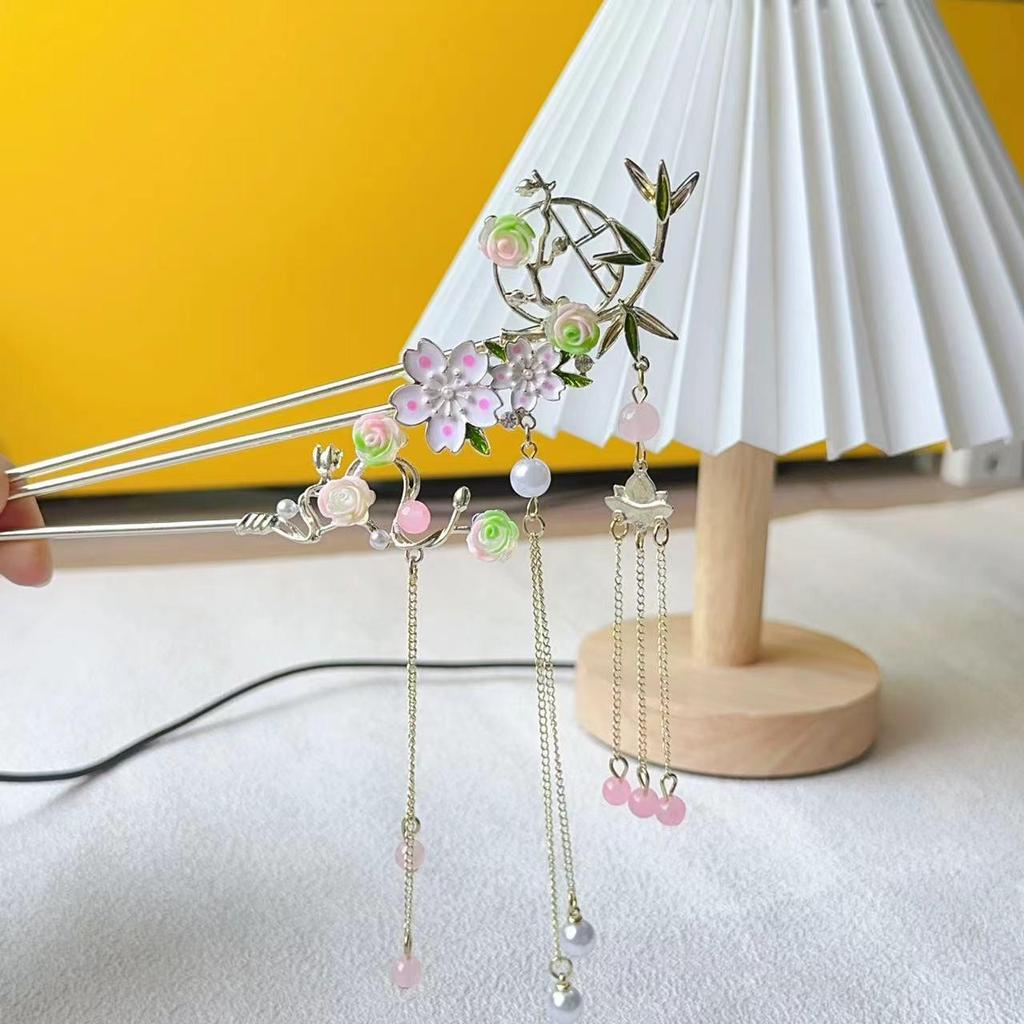 Elegant High-End Chinese Tassel Flower Hairpin for Women - Hanfu & Cheongsam Headwear