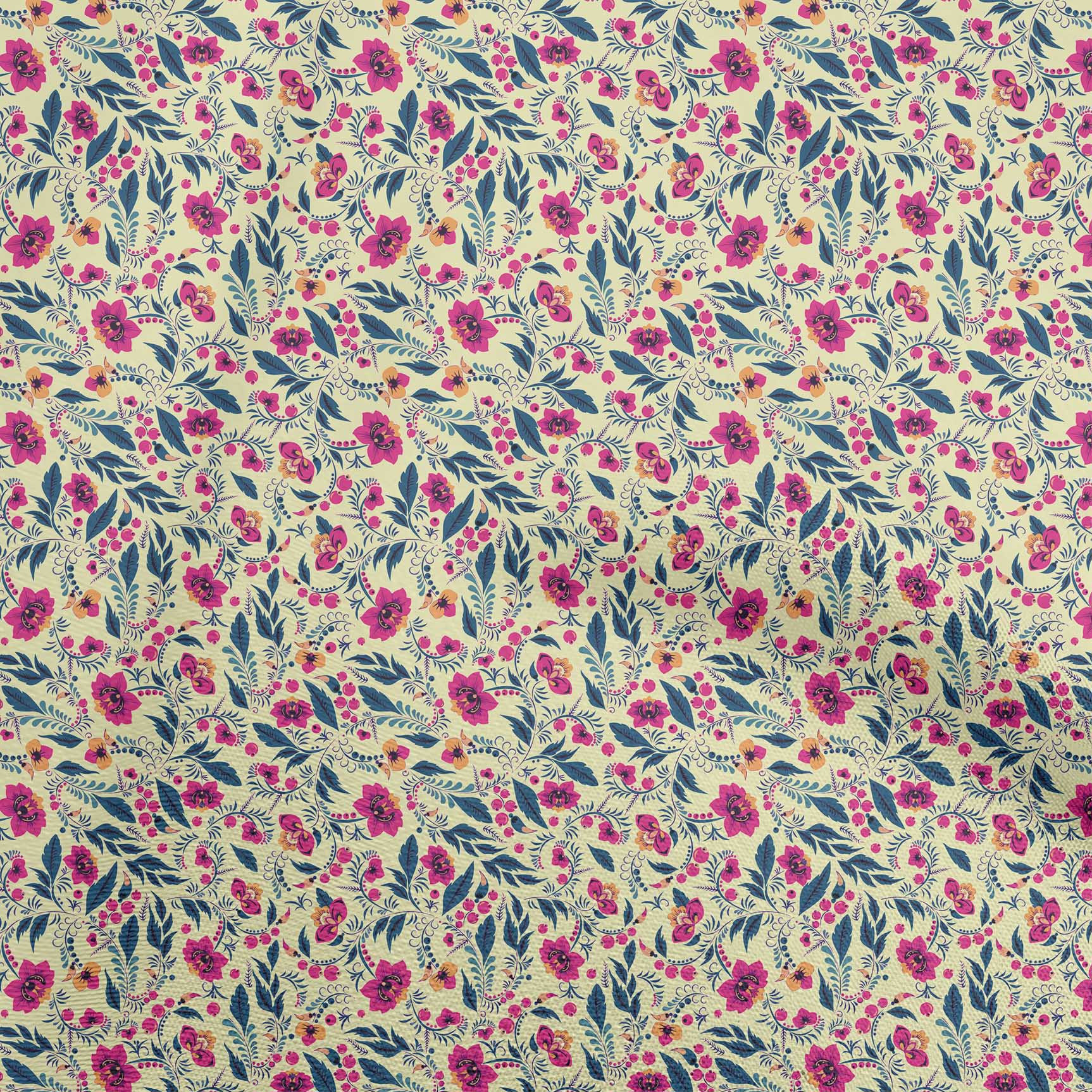 

oneOone Cotton Flex Brown Fabric Asian Suzani Quilting Supplies Print Sewing Fabric By The Yard 40 Inch 42 Inch Wide - Viscose Chiffon світло-жовтого кольору