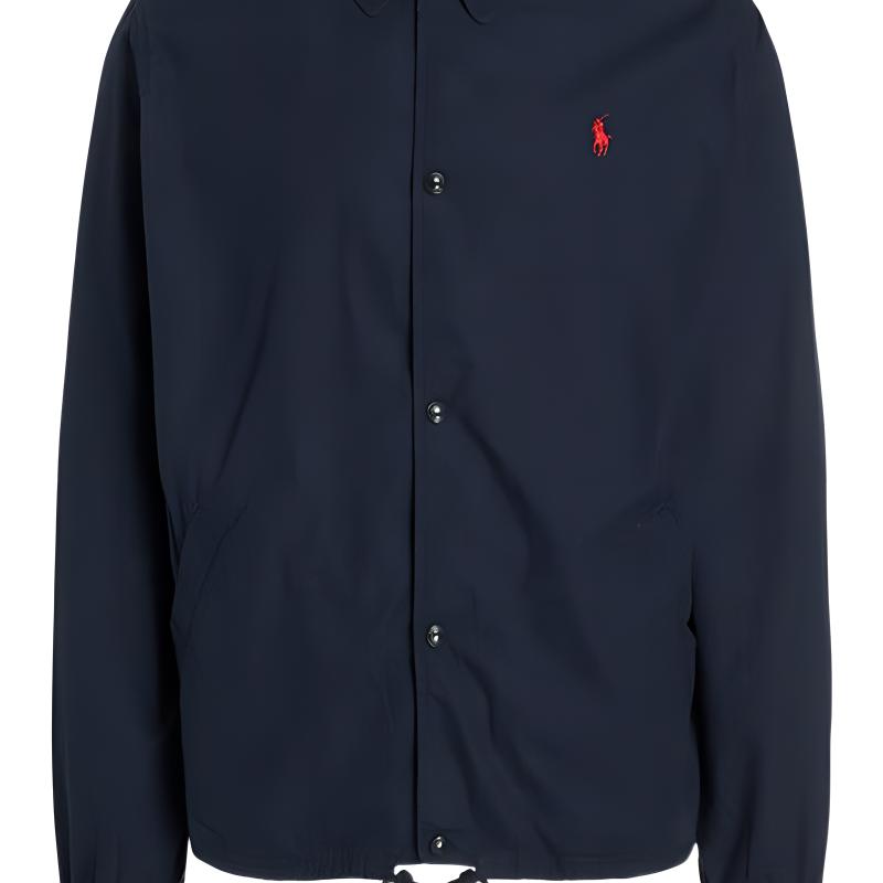 Giacca da Uomo Polo Ralph Lauren Monopetto a Coste Colore Unito Manica Lunga Giubbotti Blu Navy MNPOOTW16020835-410