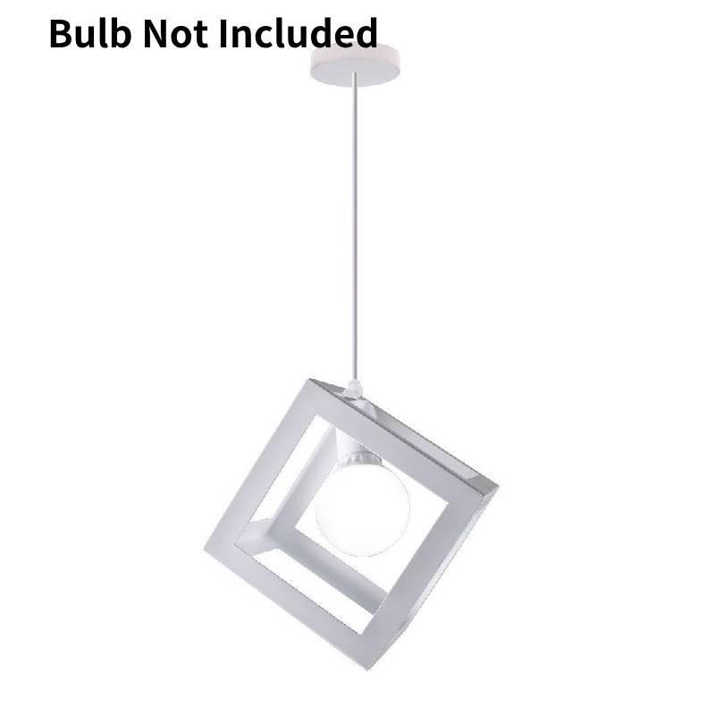

Металлический Проводной Квадратный Каркас Подвесной Светильник Куб Потолочная Лампа Декорация Мебель белый