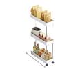 Multi-layer Rolling Storage Rack for Kitchen, Living Room, or Bathroom