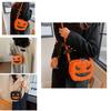 Trendige Mini-Kürbis-Umhängetasche für Halloween mit kreativem Color-Blocking-Design
