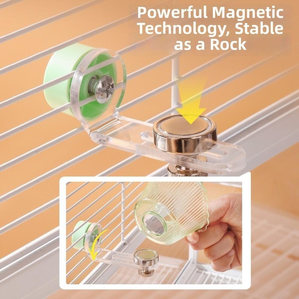 Plastic Parrot Feeder Magnetic Base Water Feeding Basin New Bird Feeding Bowl  Cage Accessories