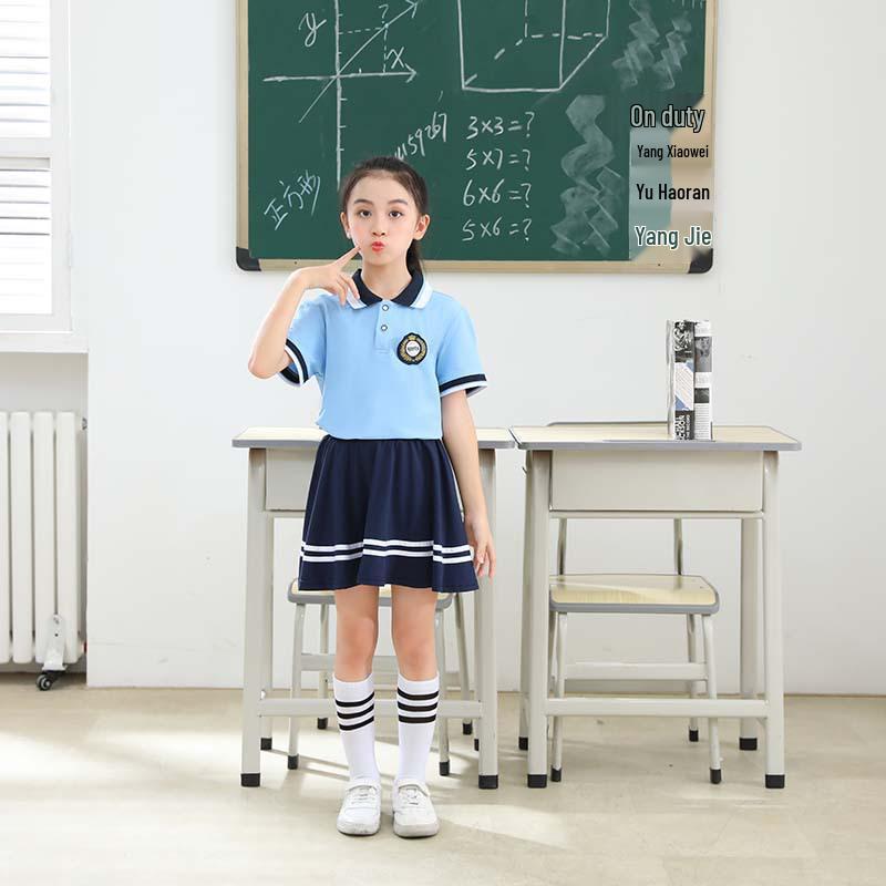Kids' British-Style Class & Sports Uniform Set – Summer Edition