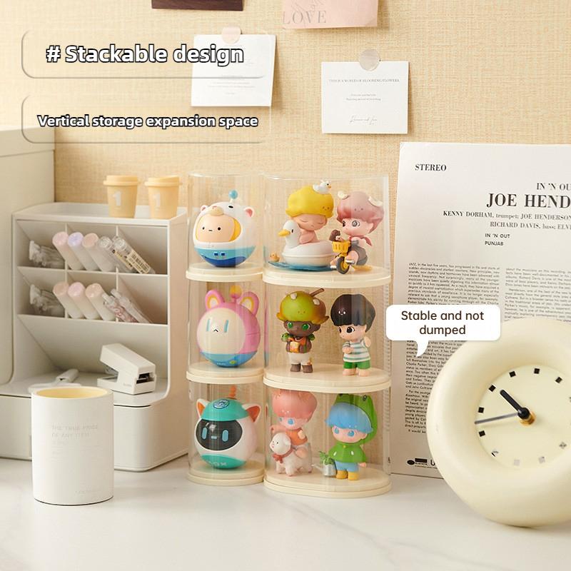 1/2/3PCS Acrylic Display Case Clear Dustproof Organizer Box for Collectibles Desktop Organizer Transparent Storage for Figures