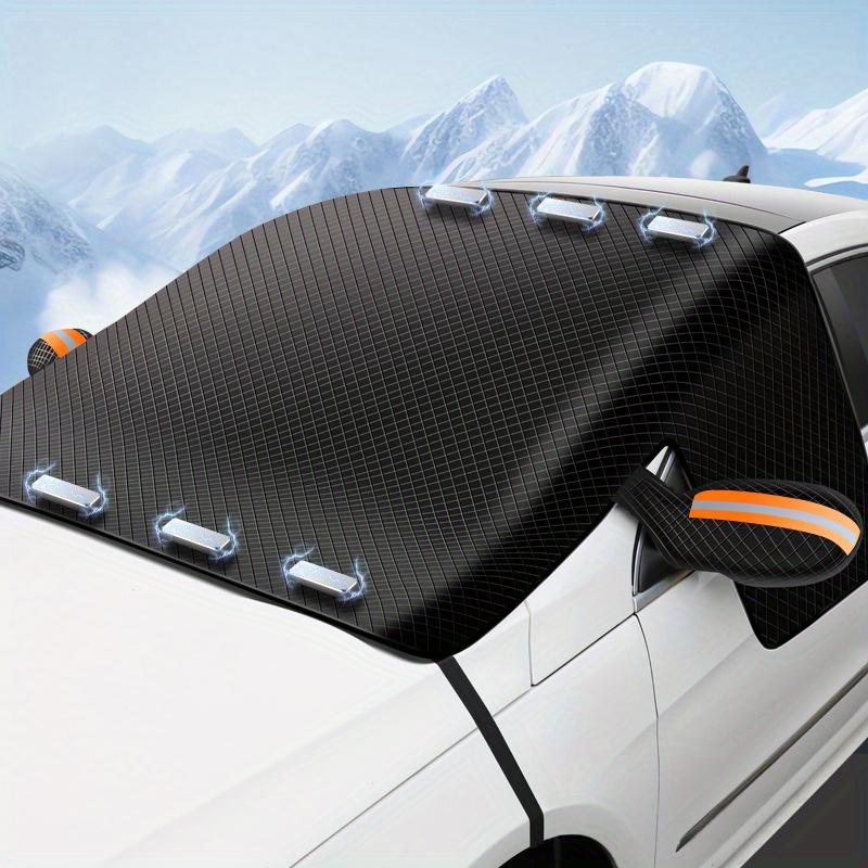 Heavy-Duty Magnetic Car Windshield and Side Window Snow Cover - All-Weather Ice and Snow Shield with Strong Magnetic Grip, Fit for Cars
