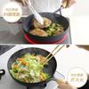 Shimomura Kikaku Iron Frying Pan 26cm [Made in Japan] Gas and IH Compatible, Double Fiber Embossed Finish, Non-stick, Easy-to-grip Wooden Handle,