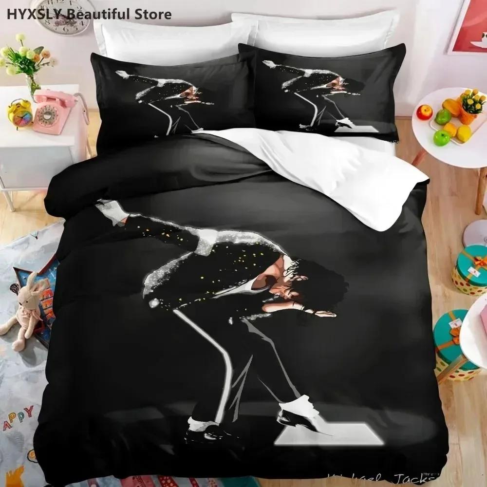 Michael Jackson Star 3D Duvet Cover Bedding Set Comforter Pillowcases Home Decor Gift Single Double Twin King Queen