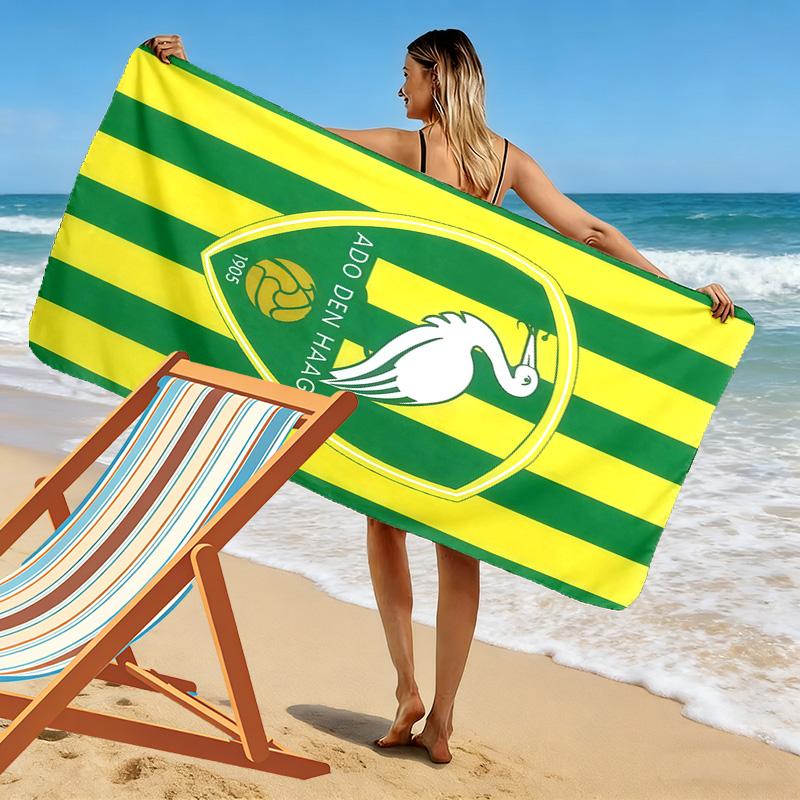 Ręcznik plażowy z nadrukiem ADO Den Haag, Duży miękki szybkoschnący ręcznik na plażę, kemping, basen